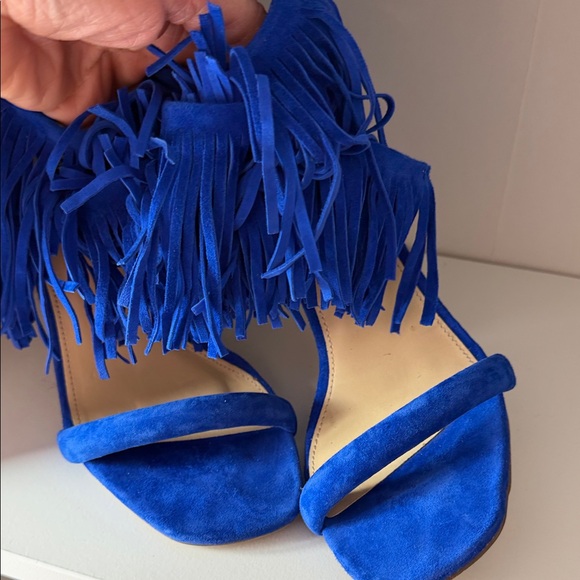 Steve Madden Royal Blue Fringe Heels - Picture 8 of 12